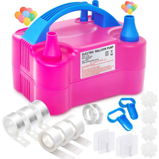 Ayieyill Balloon Pump Electric, Portable Dual Nozzle Electric Balloon Blower Machine, Balloon Inflator Air Pump for Party Decorations