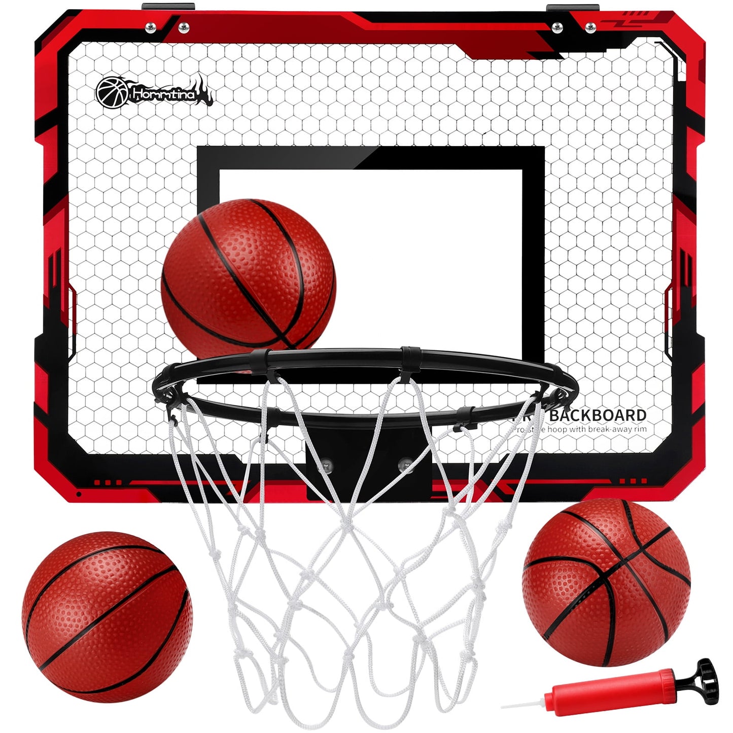 Ayieyill Basketball Hoop Indoor for Kids 15.7" x 11.8" - Automatic Scoring Basketball Hoop Mini Basketball Hoop for Door with 3 Balls, Basketball Toy for Kids Boy Toys Teens Adults