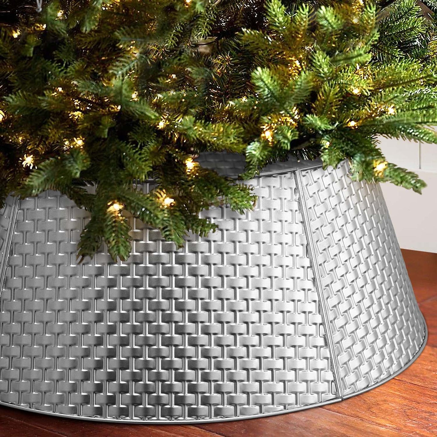 Ayieyill 28 inch Christmas Tree Collar, Christmas Tree Stand Cover for Christmas Tree Decorations | Metal