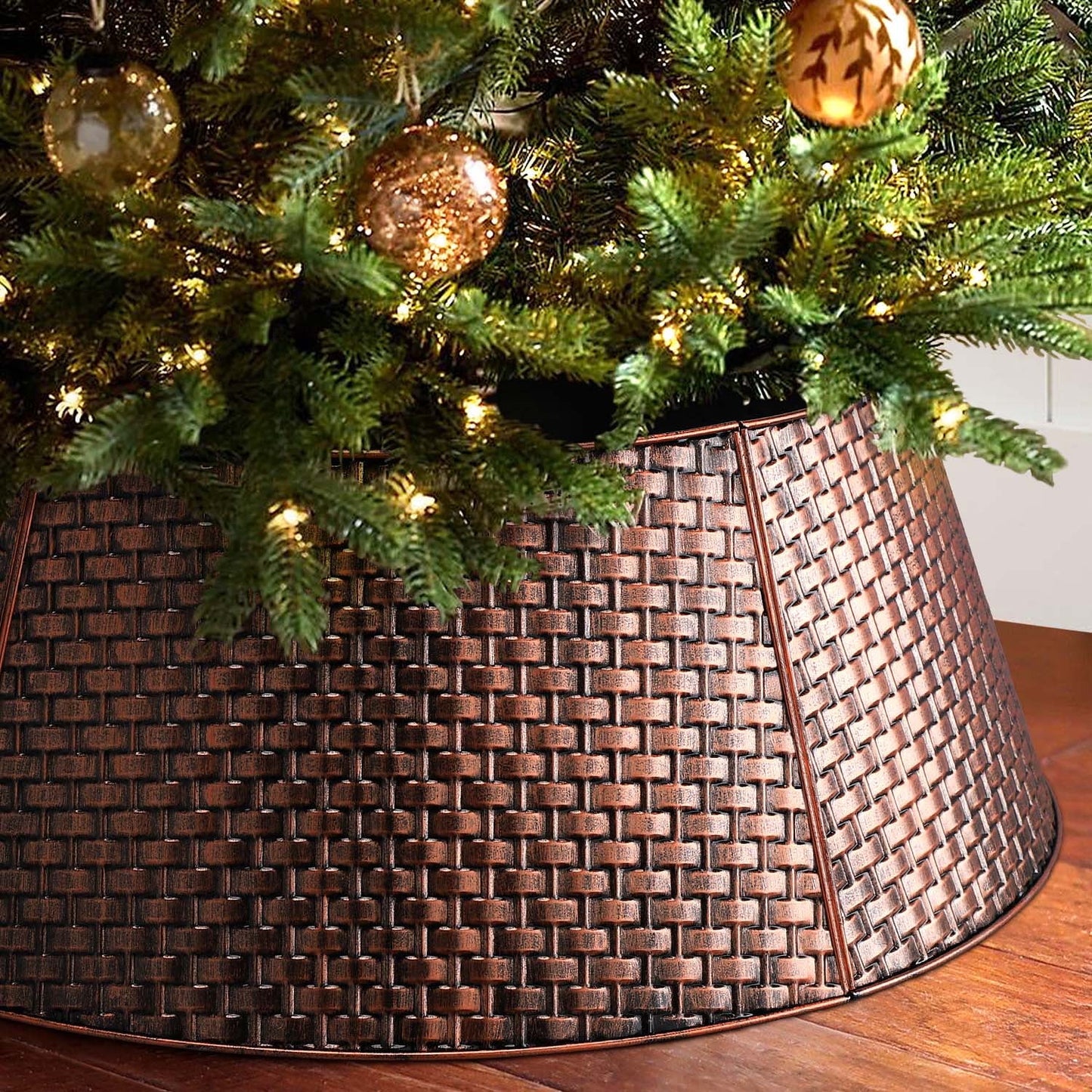 Ayieyill 28 inch Christmas Tree Collar, Christmas Tree Stand Cover for Christmas Tree Decorations | Metal