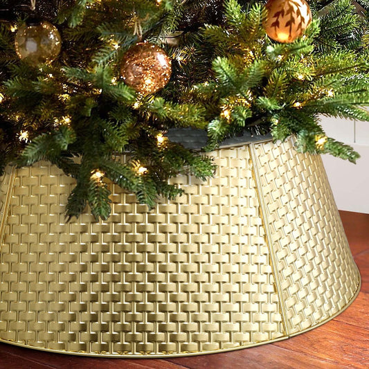 Ayieyill 28 inch Christmas Tree Collar, Christmas Tree Stand Cover for Christmas Tree Decorations | Metal