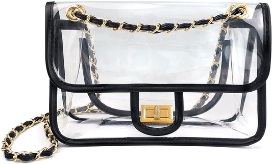 Ayieyill Clear Purses for Women Stadium Approved Crossbody, Clear Purse Handbags