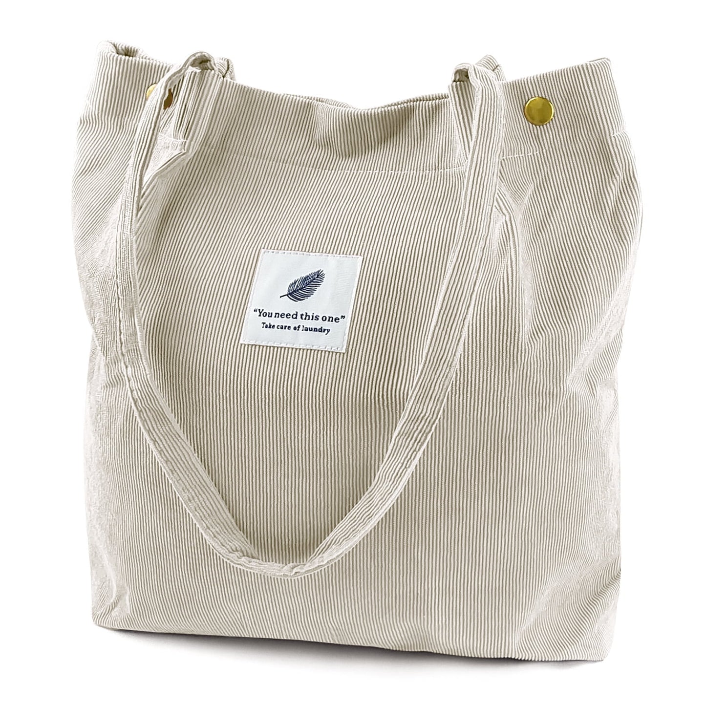 Ayieyill Corduroy Tote Bag Large for Women Girl Lady Canvas Shoulder Cord Purse and Handbags with Inner Pocket