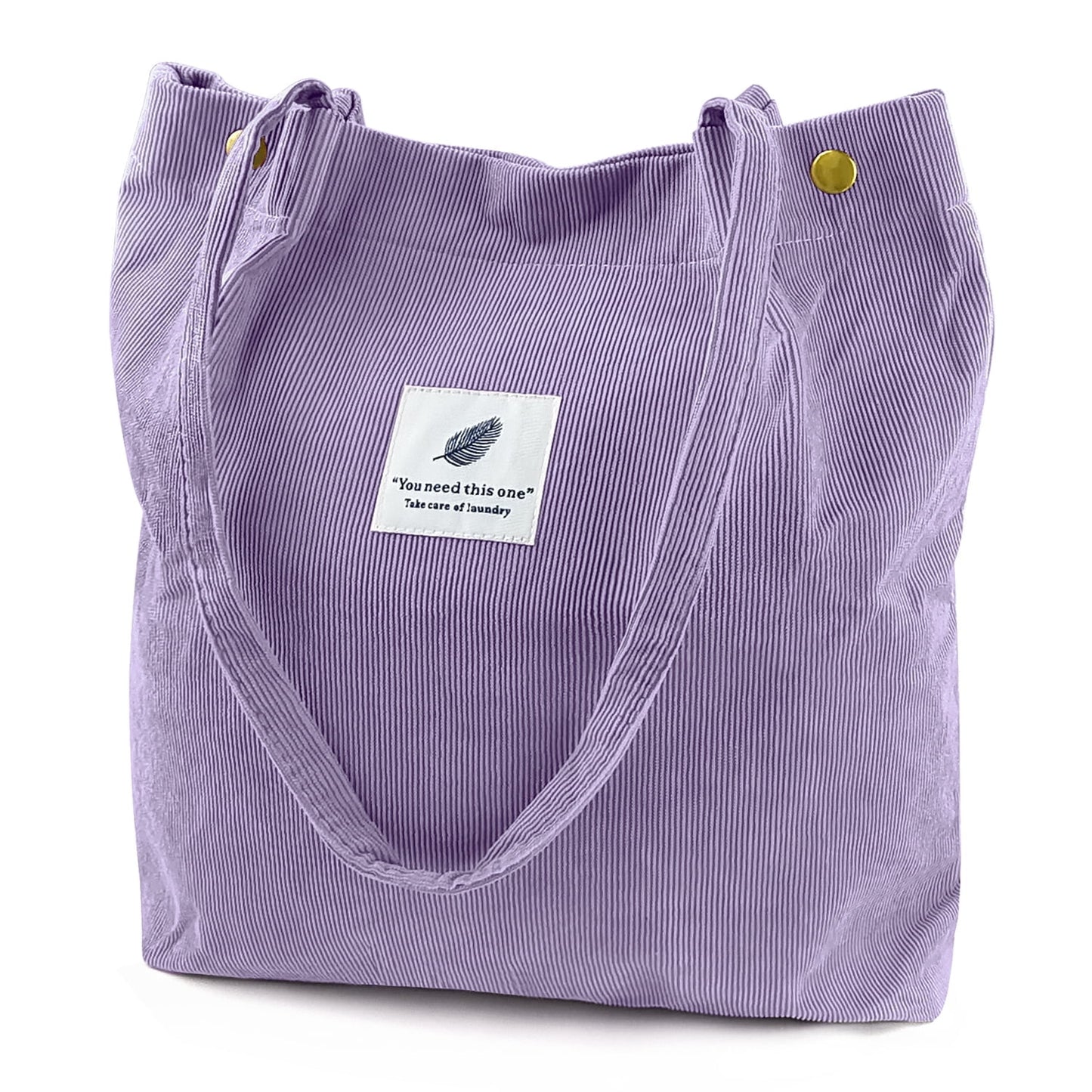Ayieyill Corduroy Tote Bag Large for Women Girl Lady Canvas Shoulder Cord Purse and Handbags with Inner Pocket