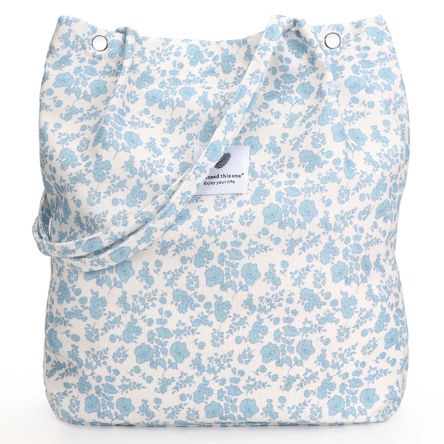 Ayieyill Corduroy Tote Bag Large for Women Girl Lady Canvas Shoulder Cord Purse and Handbags with Inner Pocket