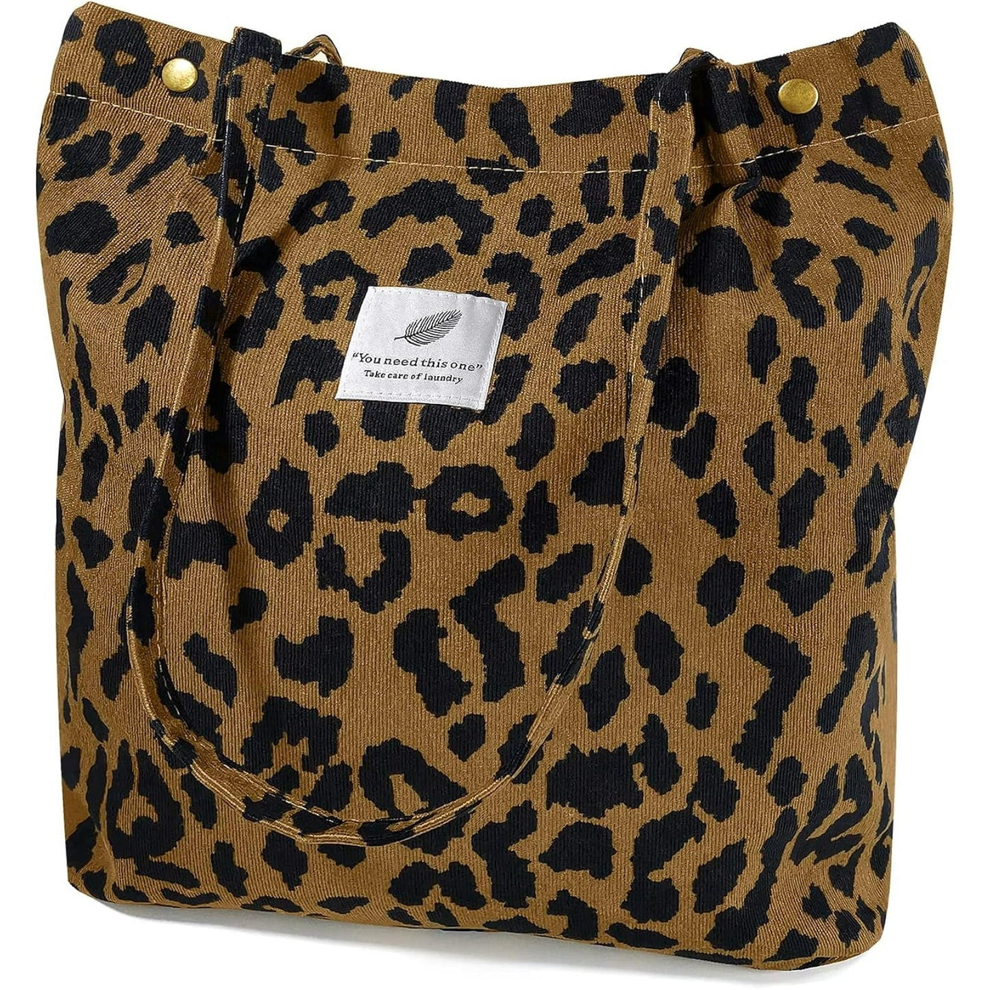 Ayieyill Corduroy Tote Bag Large for Women Girl Lady Canvas Shoulder Cord Purse and Handbags with Inner Pocket