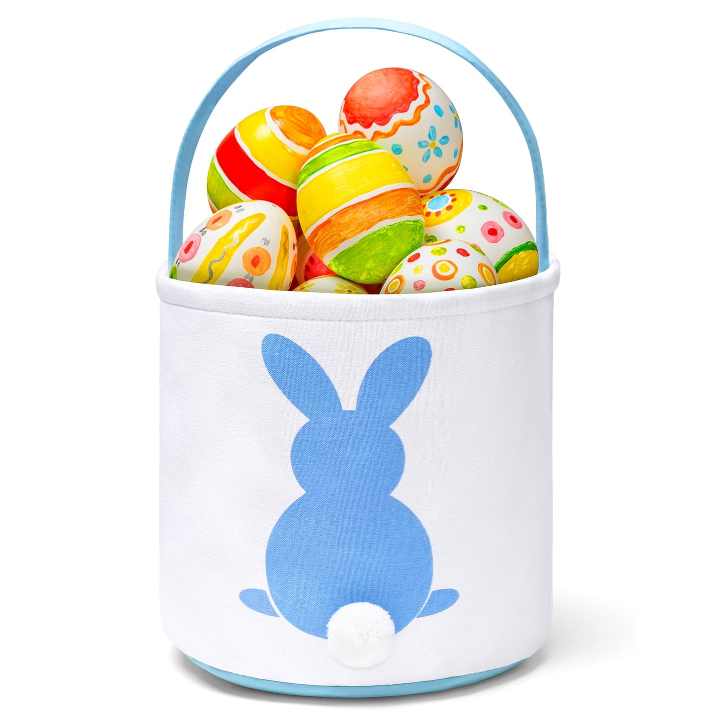 Ayieyill Easter Basket, Easter Bunny Baskets for Kids with Cute Rabbit Ears Stripe, Easter gift baskets