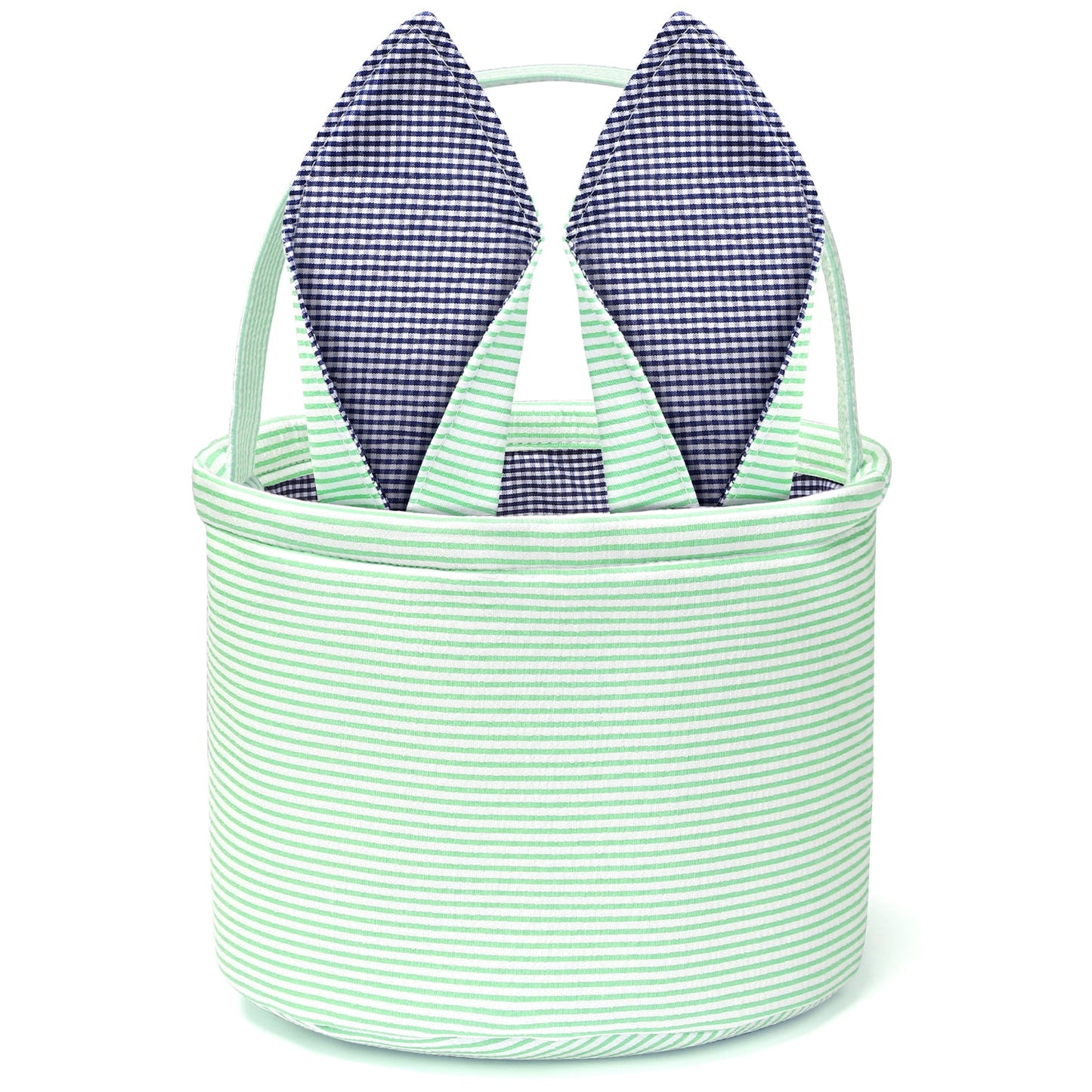 Ayieyill Easter Basket, Easter Bunny Baskets for Kids with Cute Rabbit Ears Stripe, Easter gift baskets