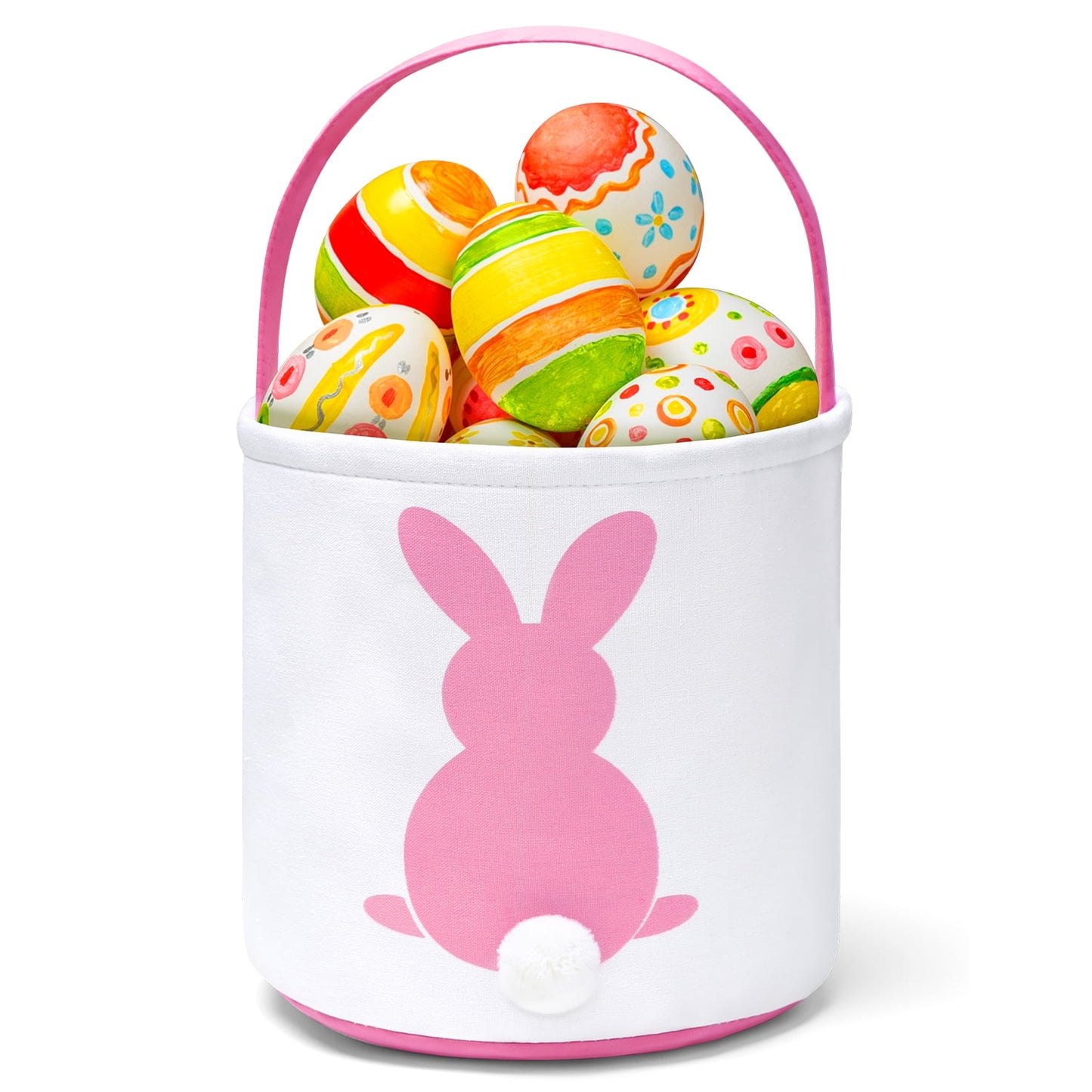 Ayieyill Easter Basket, Easter Bunny Baskets for Kids with Cute Rabbit Ears Stripe, Easter gift baskets