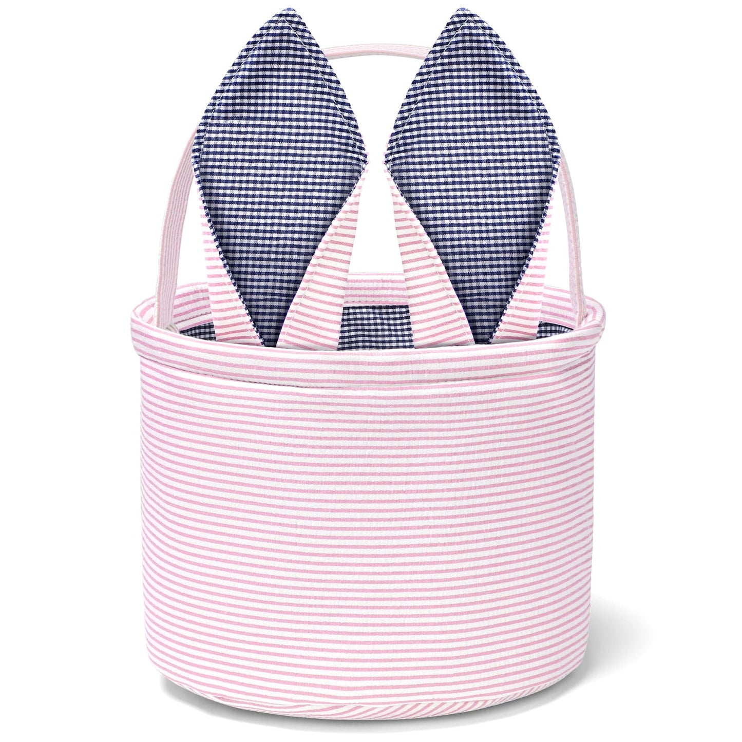 Ayieyill Easter Basket, Easter Bunny Baskets for Kids with Cute Rabbit Ears Stripe, Easter gift baskets