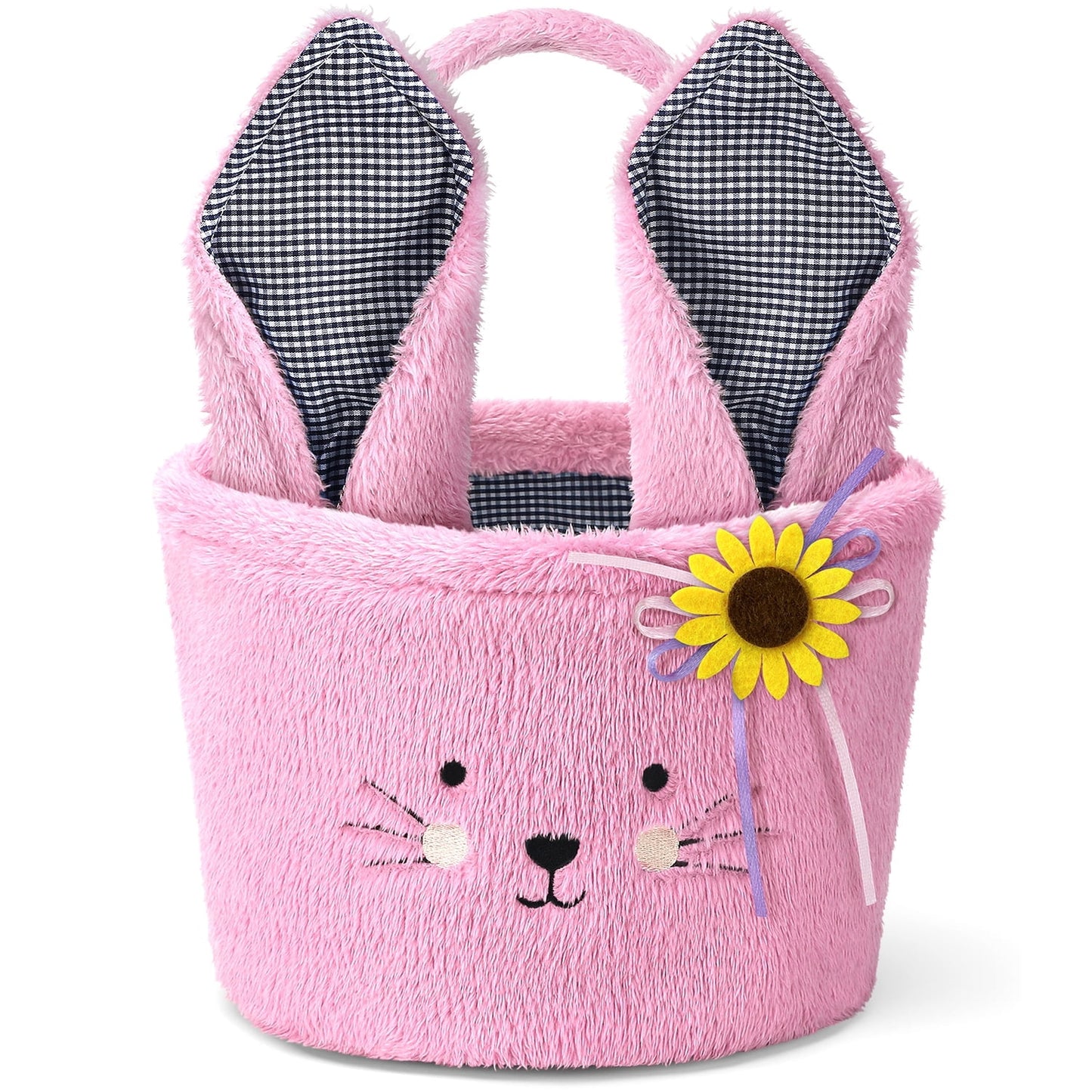 Ayieyill Easter Basket, Easter Bunny Baskets for Kids with Cute Rabbit Ears Stripe, Easter gift baskets