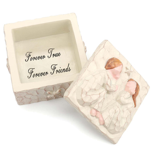Ayieyill Friendship Keepsake Box for Women, Best Friend Gifts, Christmas Sister Gift, Hand-Painted Jewelry Box for Christian Gifts