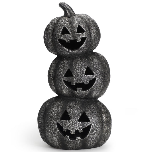 Ayieyill Halloween Pumpkin Decorations, Stacked Pumpkins with Color-Changing LED for Halloween Decorations Indoor