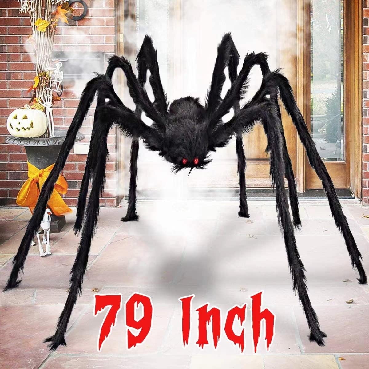 Ayieyill Halloween Spider Decorations 5 ft Giant Spider Halloween Outdoor Decorations