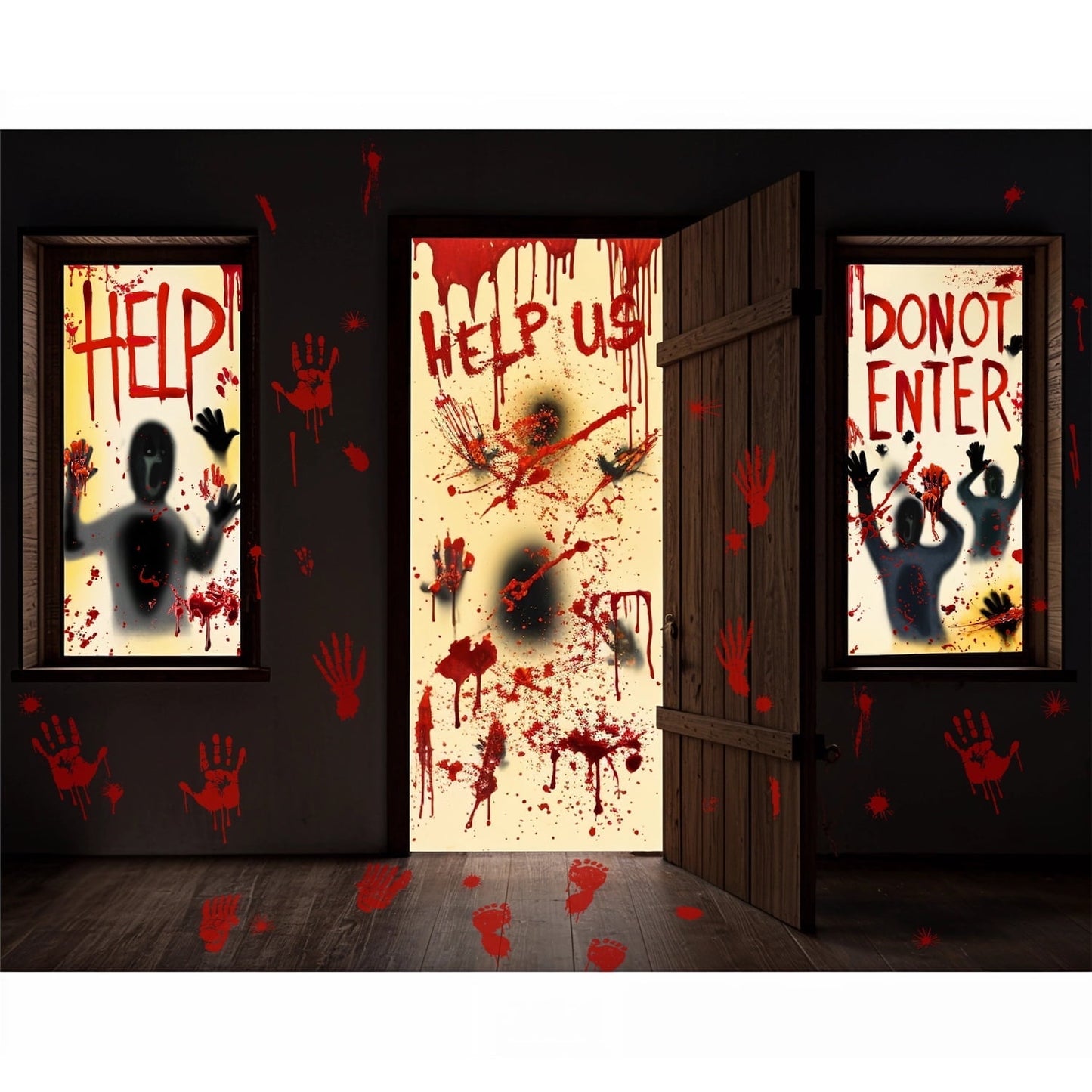 Ayieyill Halloween Window Clings Decorations, Skeleton Decals Halloween Window Stickers for Glass Windows