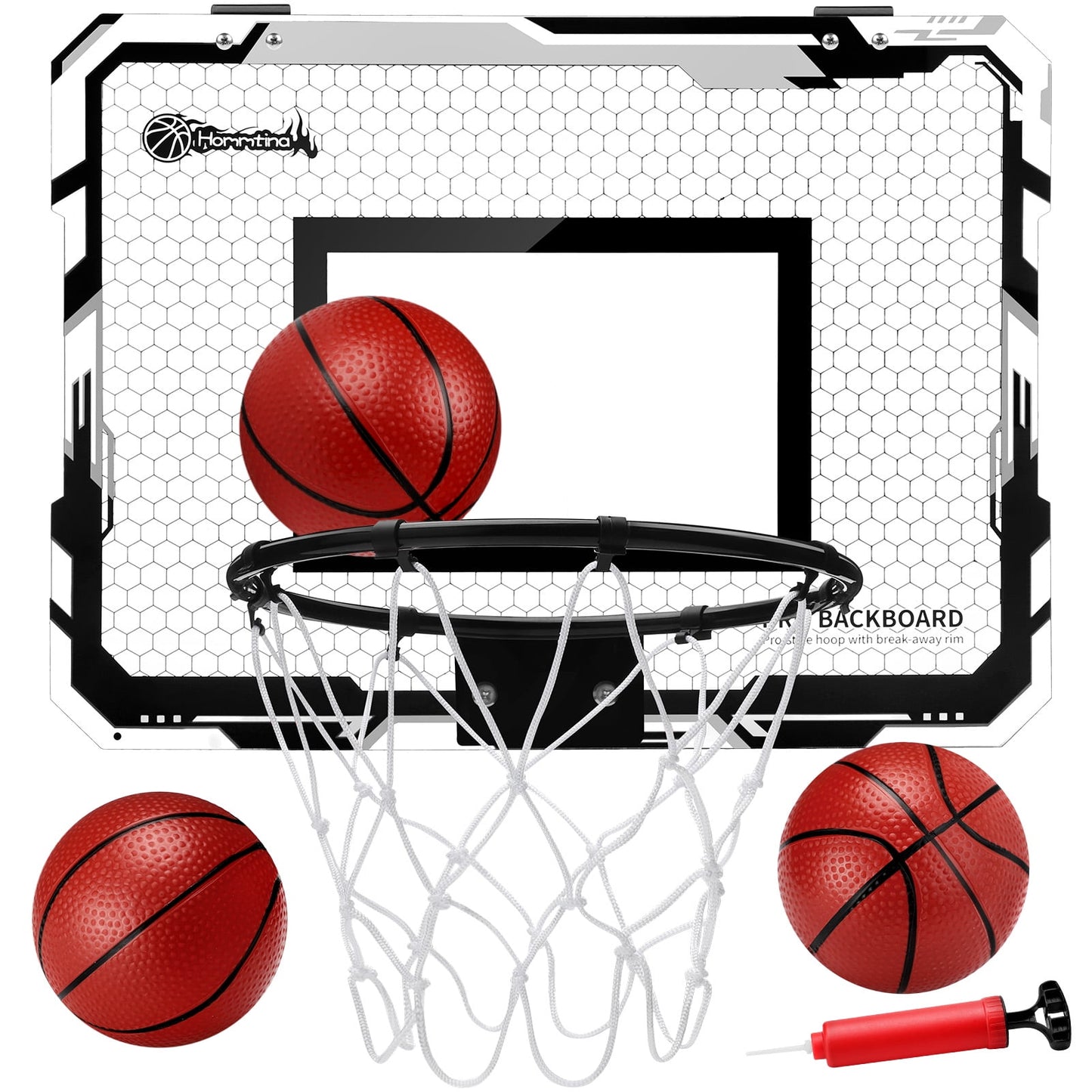 Ayieyill Basketball Hoop Indoor for Kids 15.7" x 11.8" - Automatic Scoring Basketball Hoop Mini Basketball Hoop for Door with 3 Balls, Basketball Toy for Kids Boy Toys Teens Adults