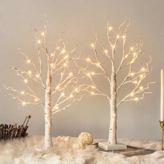 Ayieyill Lighted Birch Tree Lights, Led Branch Lights, Lighted Birch Trees Christmas Tabletop