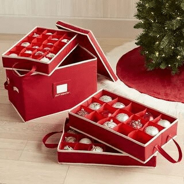 Ayieyill Christmas Ornament Storage Chest, Ornament Storage Box Ornament Organizer