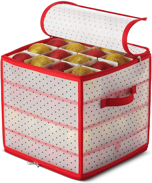 Ayieyill Christmas Ornament Storage Chest, Ornament Storage Box Ornament Organizer