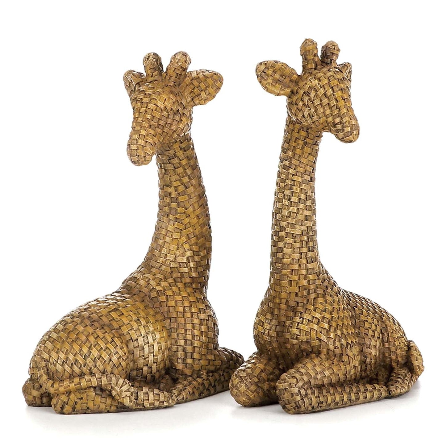 Ayieyill 2pcs Wicker Reindeer Christmas Decoration Resin Reindeer Decor for Tabletop Christmas Decor