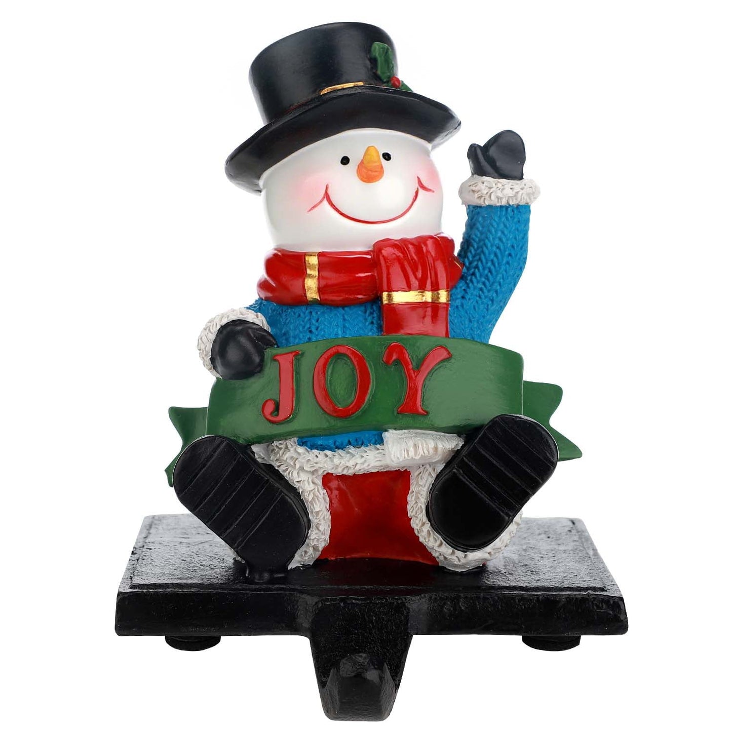 Ayieyill Christmas Santa Claus Stocking Holder, Resin Stocking Holders for Mantle Christmas Decorations
