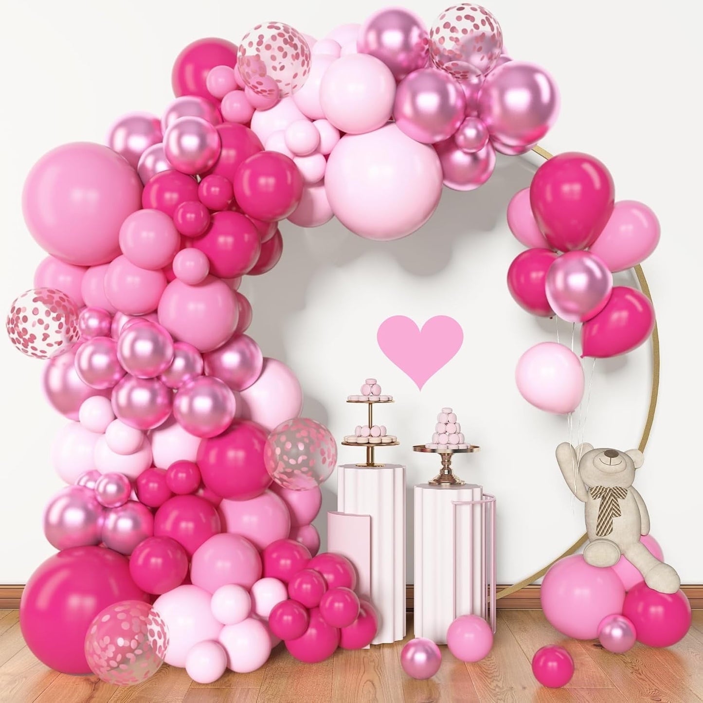 Ayieyill 156pcs Balloon Garland Arch Kit for Baby Shower, Wedding, Birthday, Party Decorations