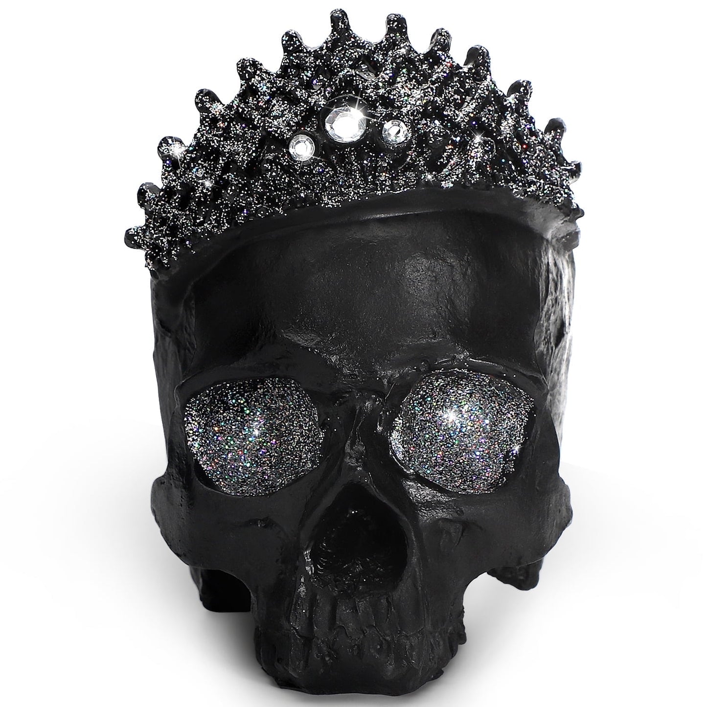 Ayieyill Halloween Skull Decorations Indoor Skull Decor Halloween Figurines Skull with Crown