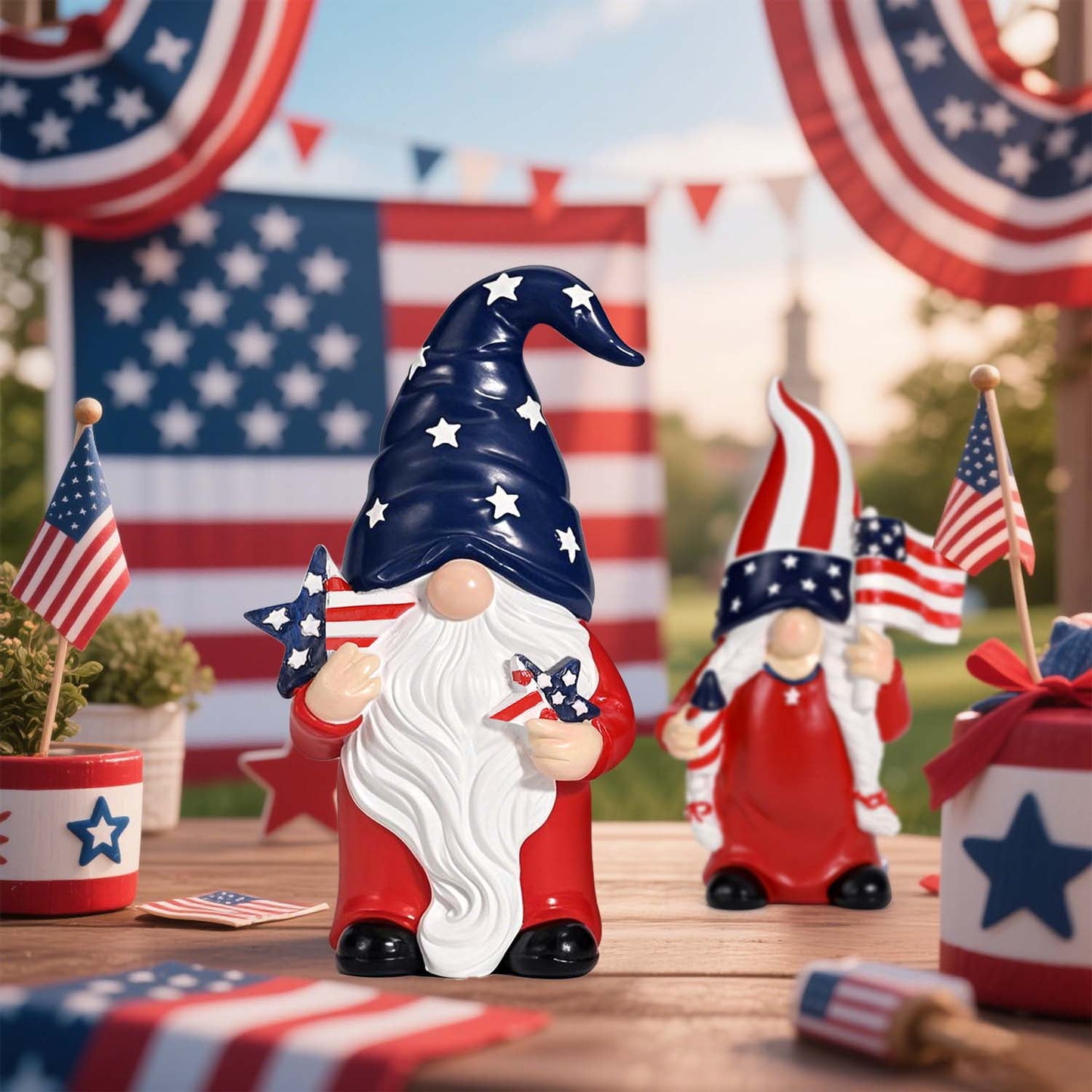Ayieyill 3Pcs Patriotic Gnomes 4th of July Decorations Independence Day Decorations
