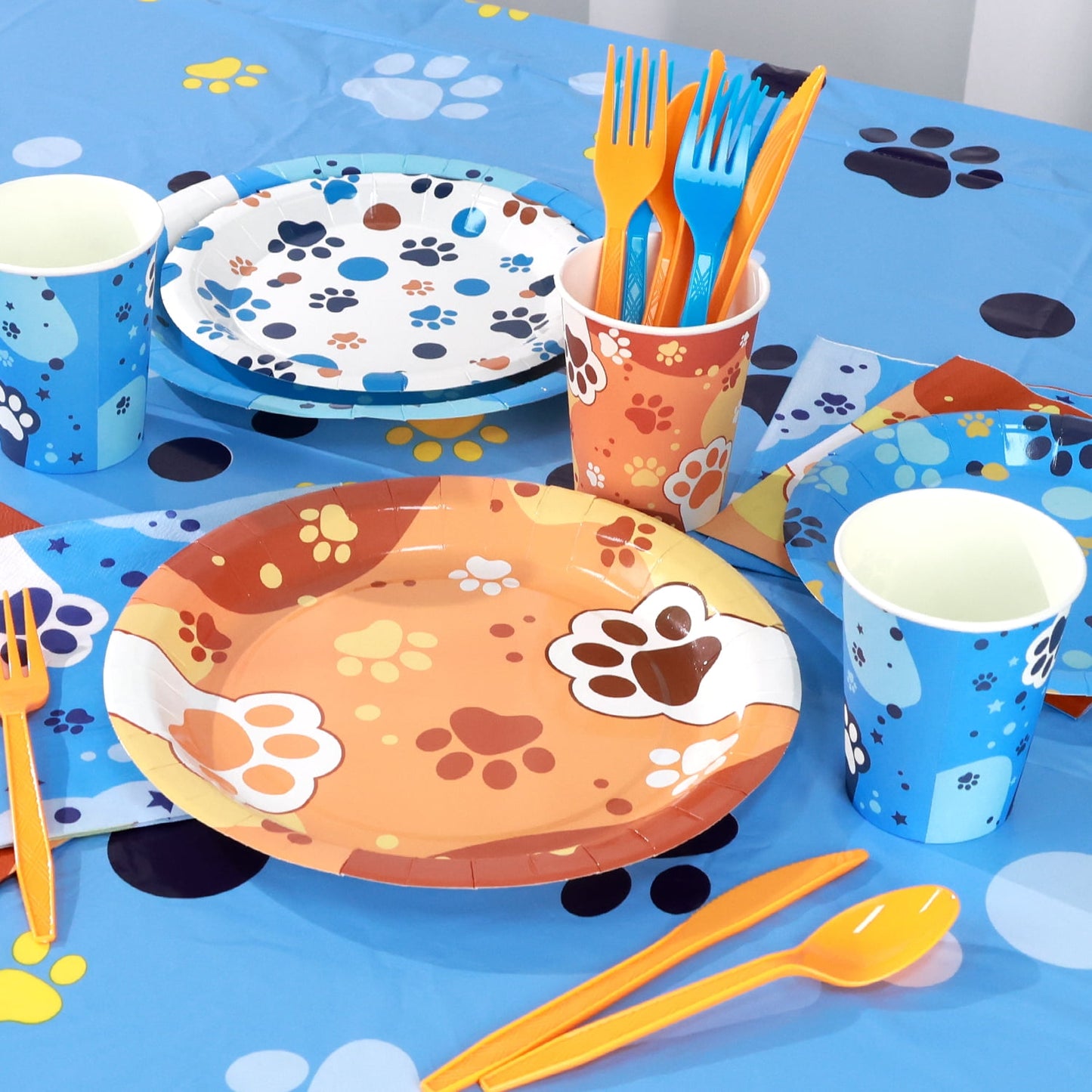 Ayieyill 170Pcs Happy Birthday Decorations Kit, Birthday Party Supplies Set for 24 Guests, Includes Plates and Cups and Napkins Straws Sets