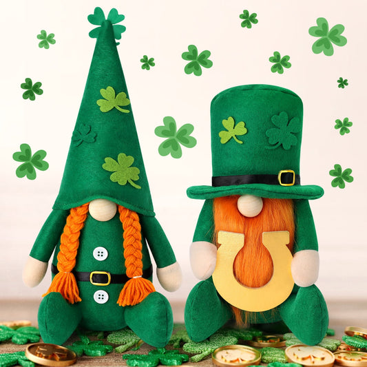 Ayieyill St Patricks Day Decorations Gnome Plush Home Table Ornament Decor