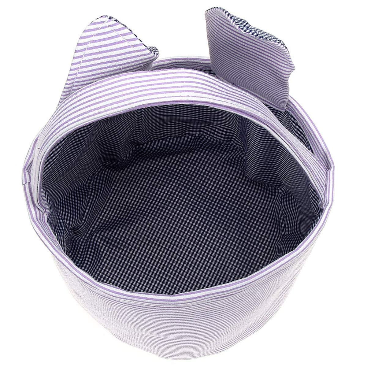 Ayieyill Easter Basket, Easter Bunny Baskets for Kids with Cute Rabbit Ears Stripe, Easter gift baskets