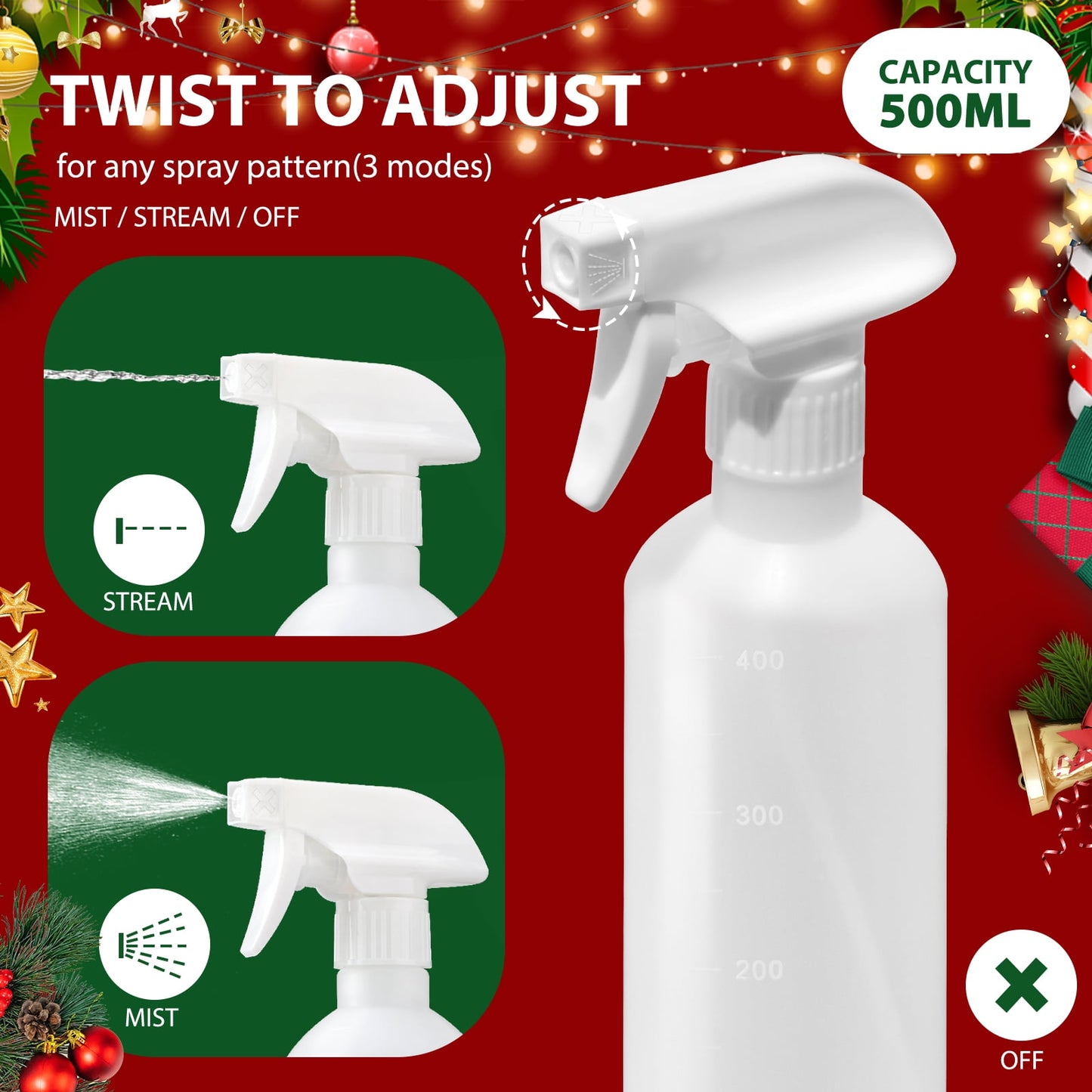 Ayieyill Flocking Powder with A Spray Bottle, Instant Snow Fake Snow, Flocking Kit for Christmas Decorations Indoor Outdoor