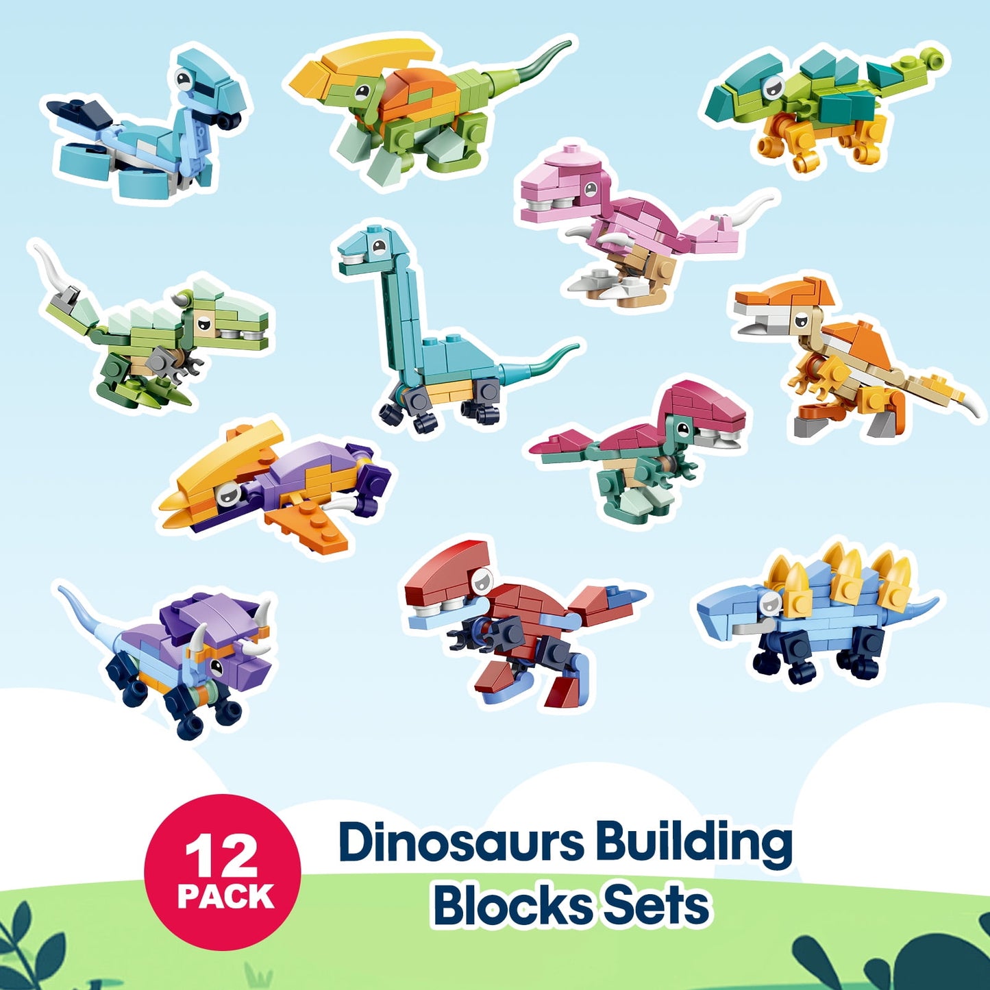 Ayieyill 12Pcs Prefilled Easter Eggs - Toy Filled Easter Eggs Filled with Pull-Back Construction Vehicles