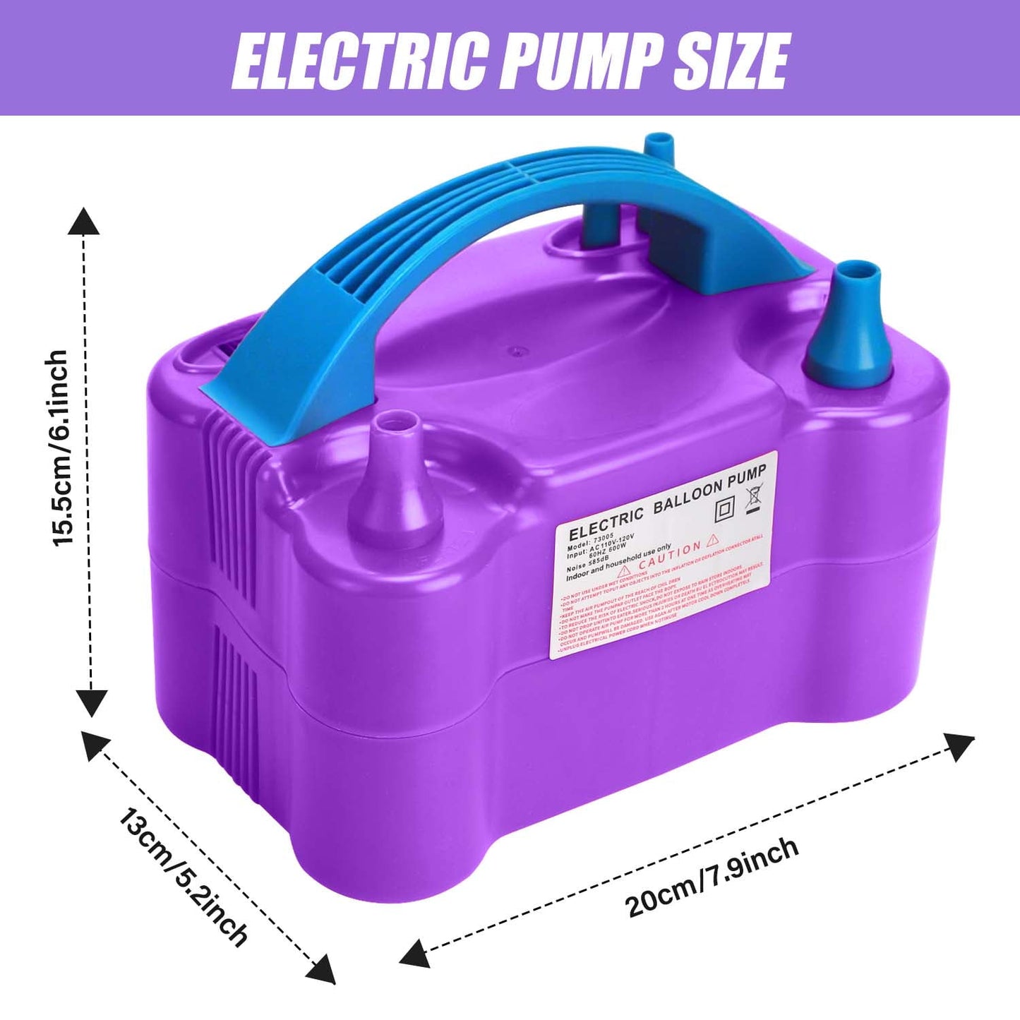 Ayieyill Balloon Pump Electric, Portable Dual Nozzle Electric Balloon Blower Machine, Balloon Inflator Air Pump for Party Decorations
