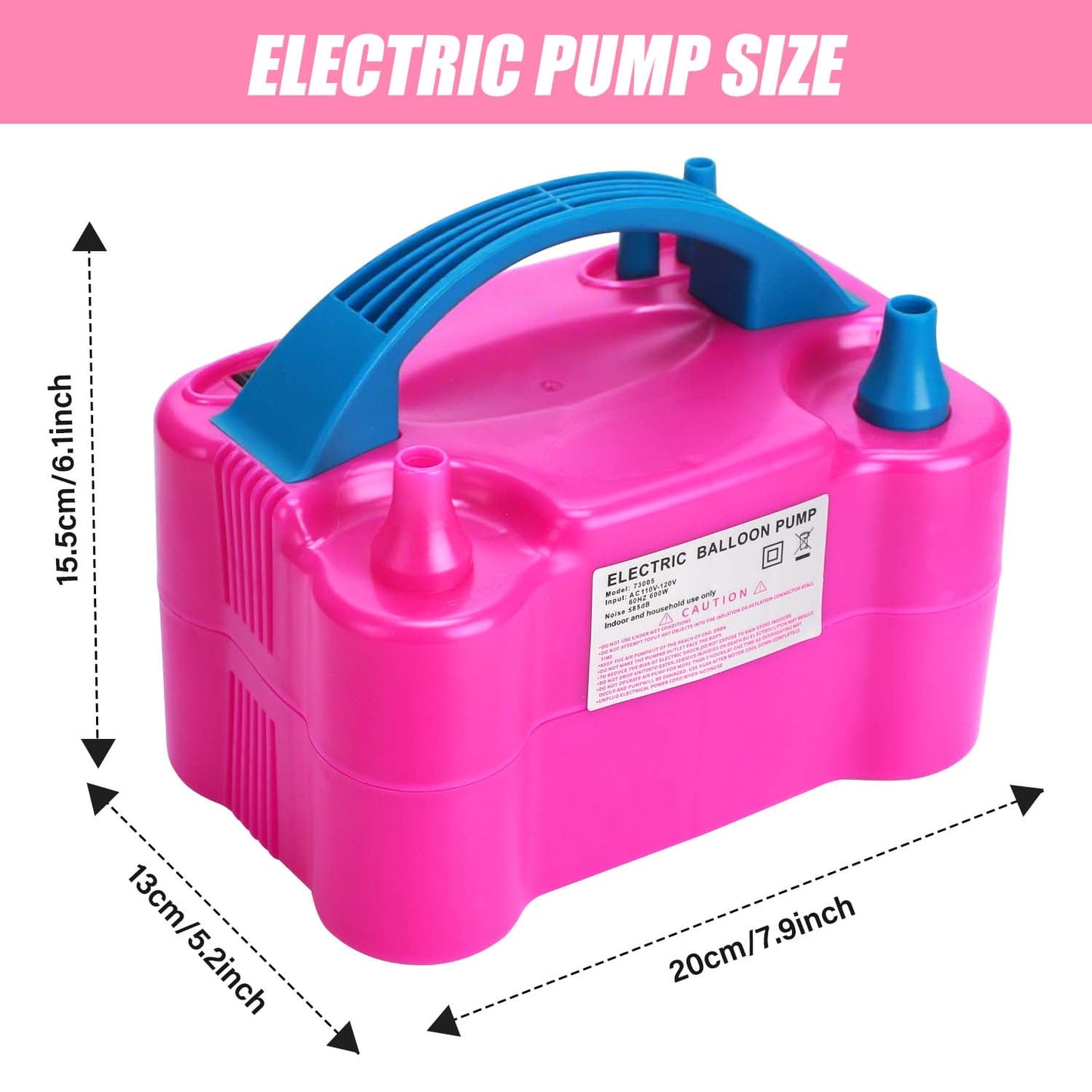 Ayieyill Balloon Pump Electric, Portable Dual Nozzle Electric Balloon Blower Machine, Balloon Inflator Air Pump for Party Decorations
