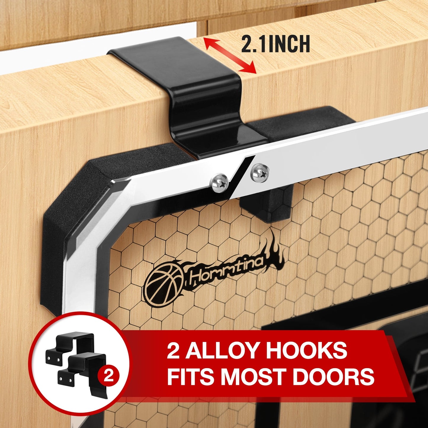 Ayieyill Basketball Hoop Indoor for Kids 15.7" x 11.8" - Automatic Scoring Basketball Hoop Mini Basketball Hoop for Door with 3 Balls, Basketball Toy for Kids Boy Toys Teens Adults