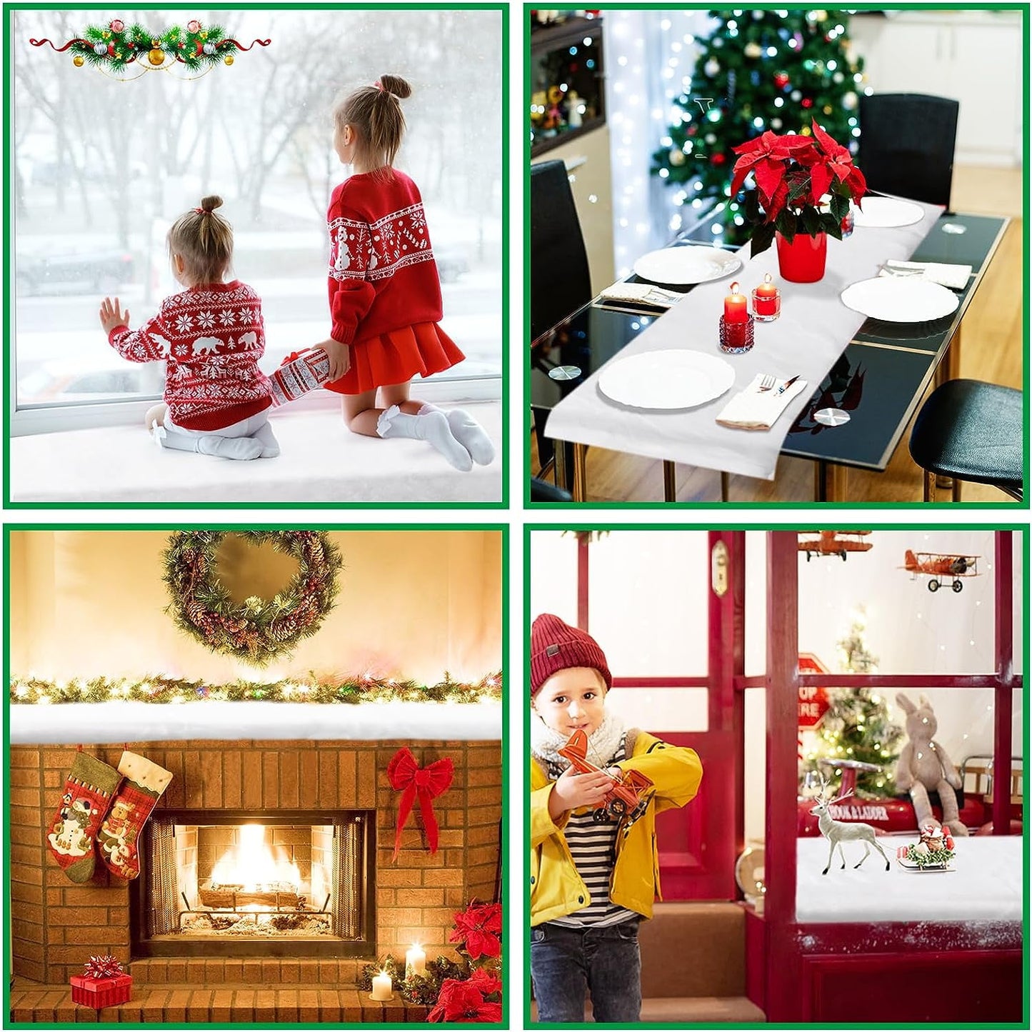 Ayieyill Christmas Snow Blanket Roll (2.6 x 7.8 Ft), Fake Snow Blanket Large Artificial Snow Roll for Christmas Decoration, Village Displays, Under the Christmas Tree