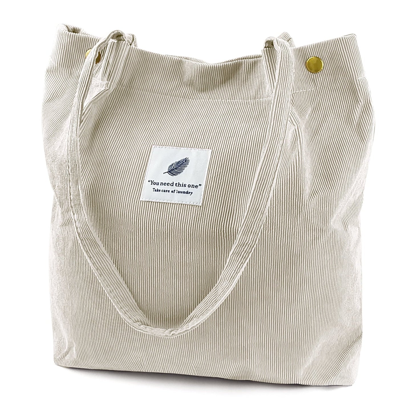 Ayieyill Corduroy Tote Bag Large for Women Girl Lady Canvas Shoulder Cord Purse and Handbags with Inner Pocket