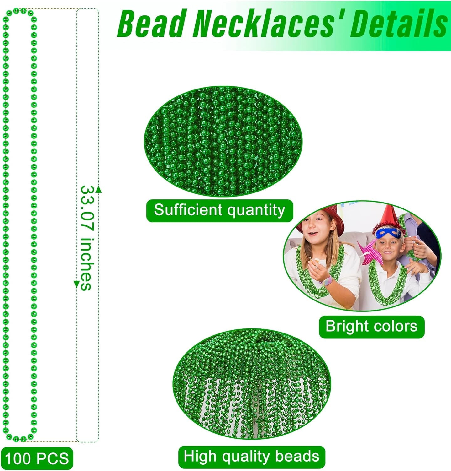 Ayieyill 29Pcs St. Patrick's Day Party Favors Set, Green Shamrock Necklaces Sunglasses, Shamrock Clover Head Boppers Eyeglasses Accessories Bracelets Temporary