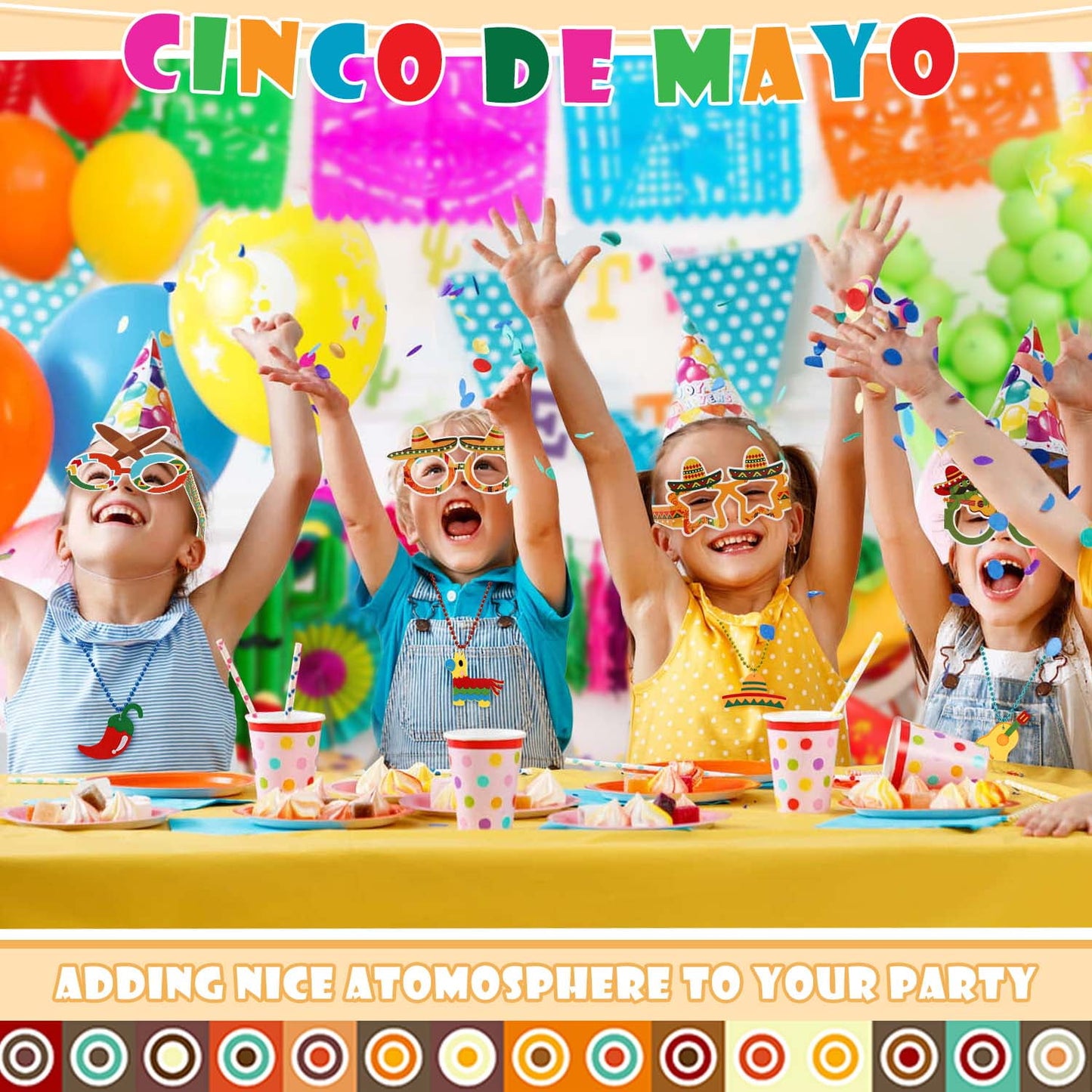 Ayieyill 24PCS Cinco de Mayo Fiesta Decorations- Mexican Decorations Mexican Themed Party Supplies