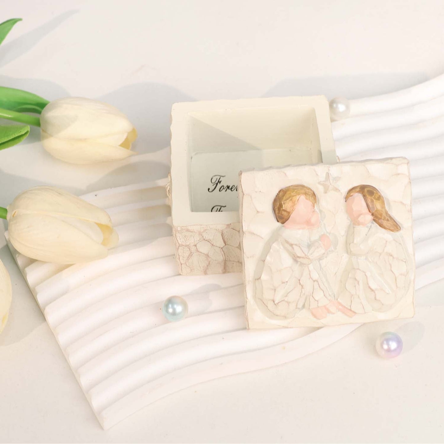 Ayieyill Friendship Keepsake Box for Women, Best Friend Gifts, Christmas Sister Gift, Hand-Painted Jewelry Box for Christian Gifts