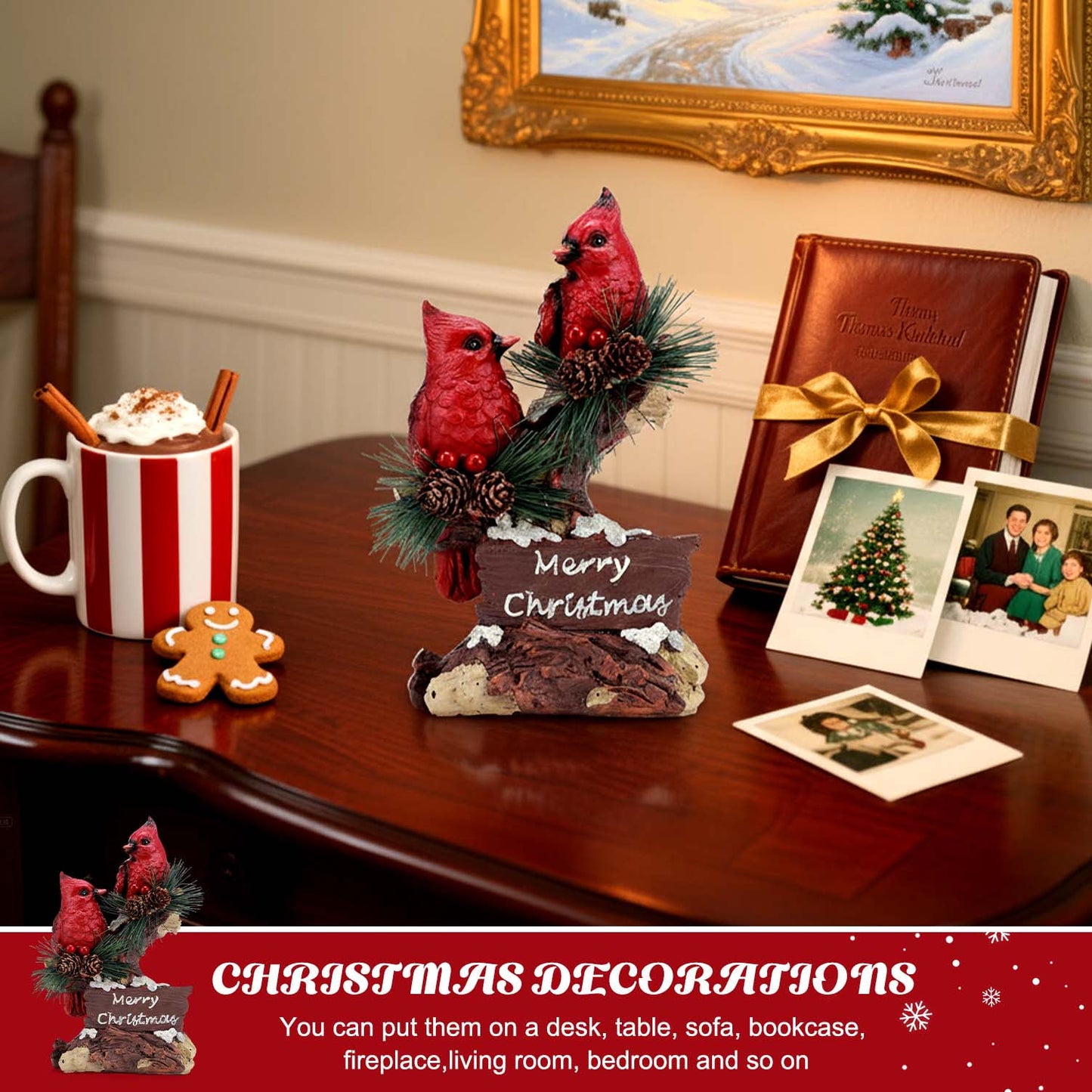 Ayieyill Cardinal Bird Christmas Decor Christmas Tabletop Decorations Christmas Cardinal Gift