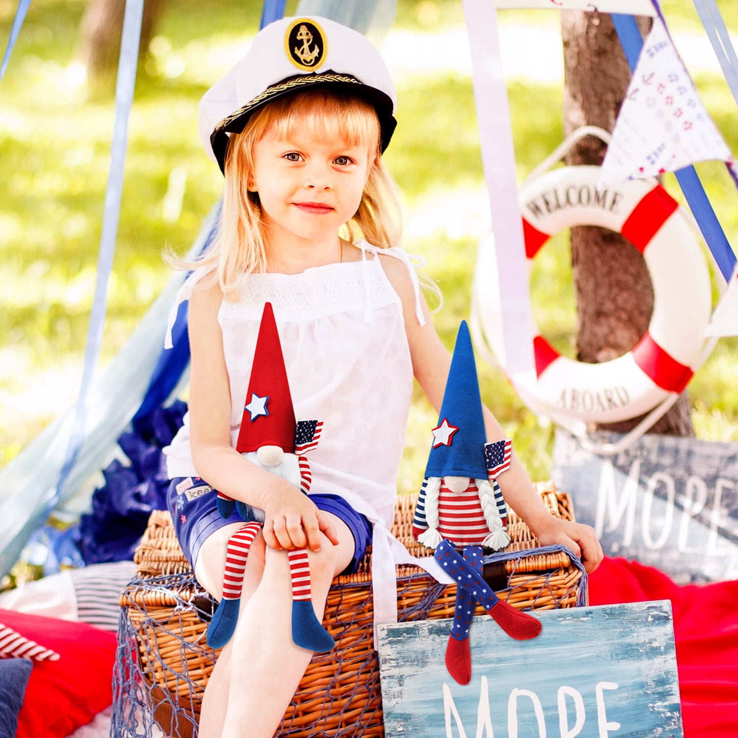 Ayieyill 2Pcs 4th of July Gnomes Patriotic Gnomes Decorations