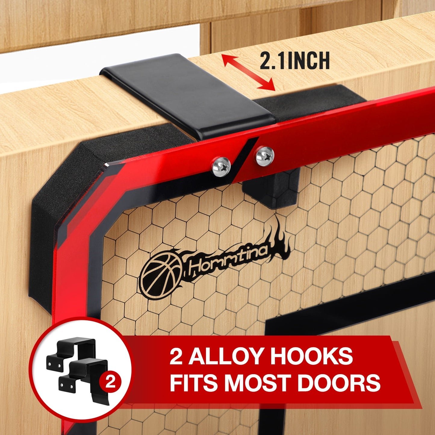 Ayieyill Basketball Hoop Indoor for Kids 15.7" x 11.8" - Automatic Scoring Basketball Hoop Mini Basketball Hoop for Door with 3 Balls, Basketball Toy for Kids Boy Toys Teens Adults