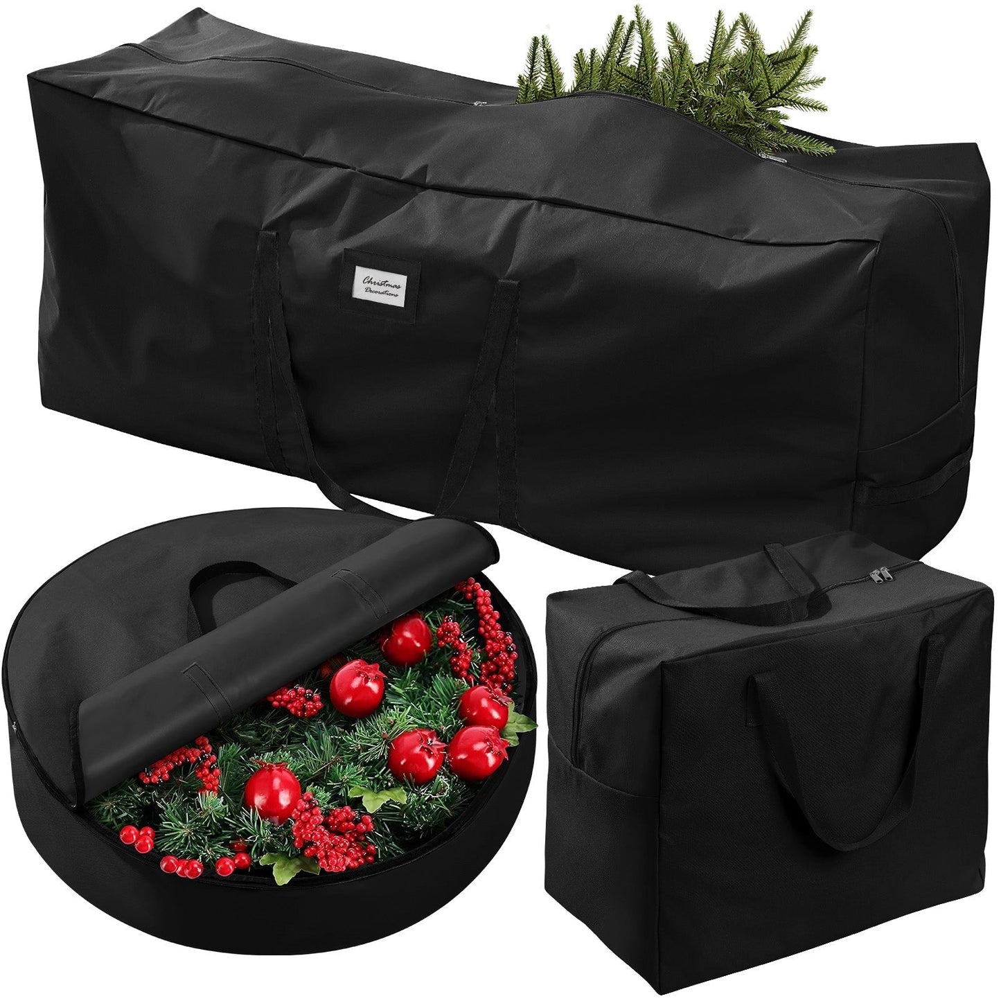 Ayieyill 3Pcs Christmas Tree Storage Bag, Christmas Tree Bag for 7.5 FT Artificial Trees