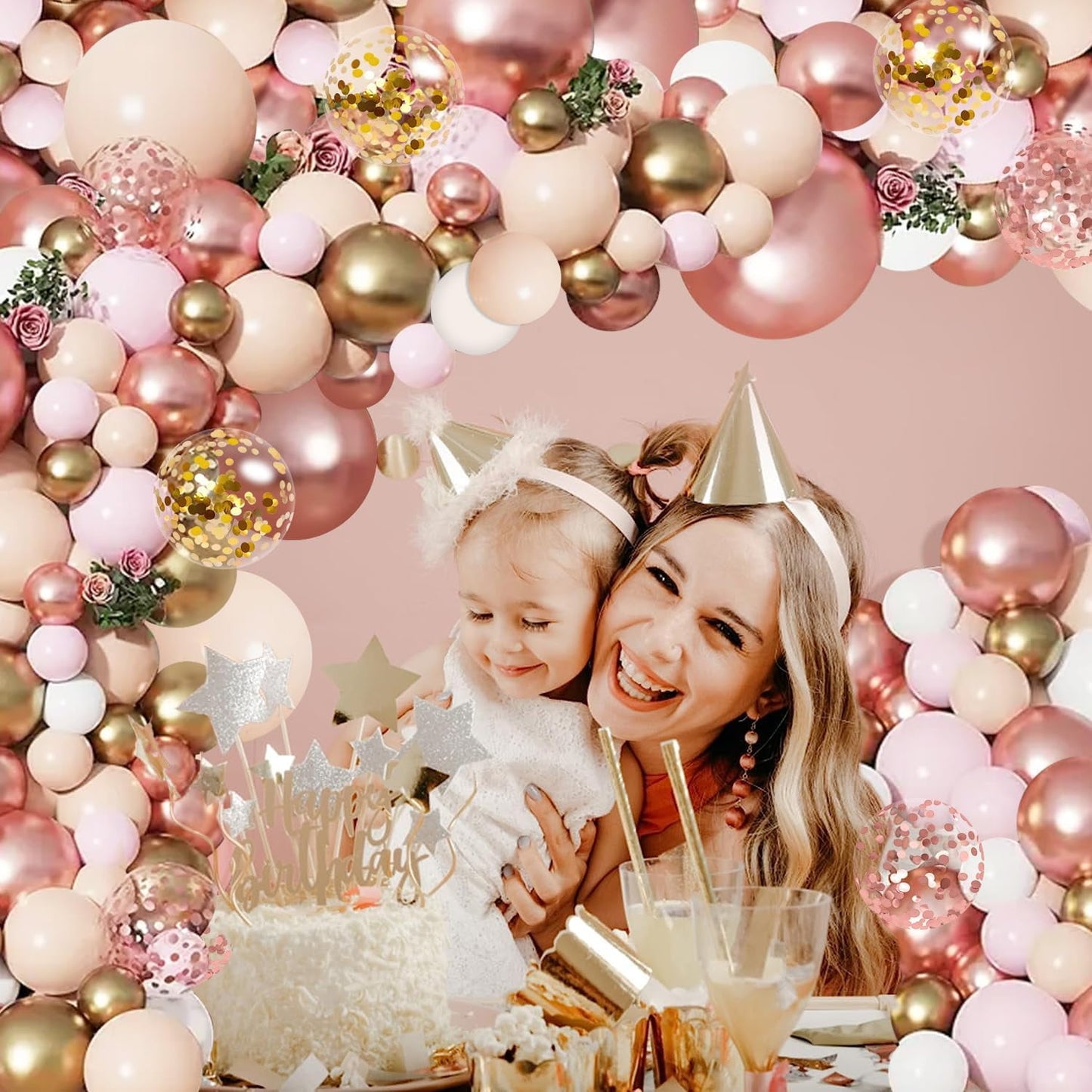 Ayieyill 156pcs Balloon Garland Arch Kit for Baby Shower, Wedding, Birthday, Party Decorations