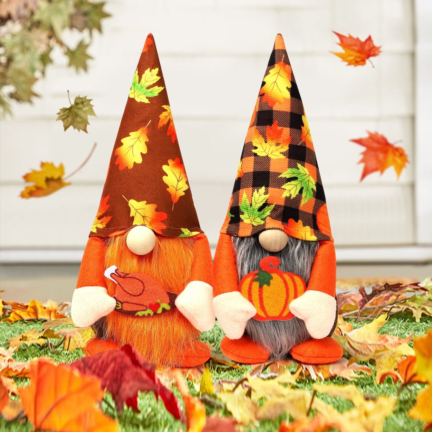 Ayieyill 2 PCS Harvest Festival Faceless Doll, Thanksgiving Gnomes Plush Decor