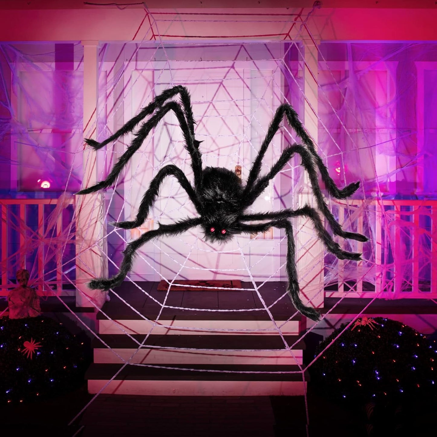 Ayieyill Halloween Spider Decorations 5 ft Giant Spider Halloween Outdoor Decorations