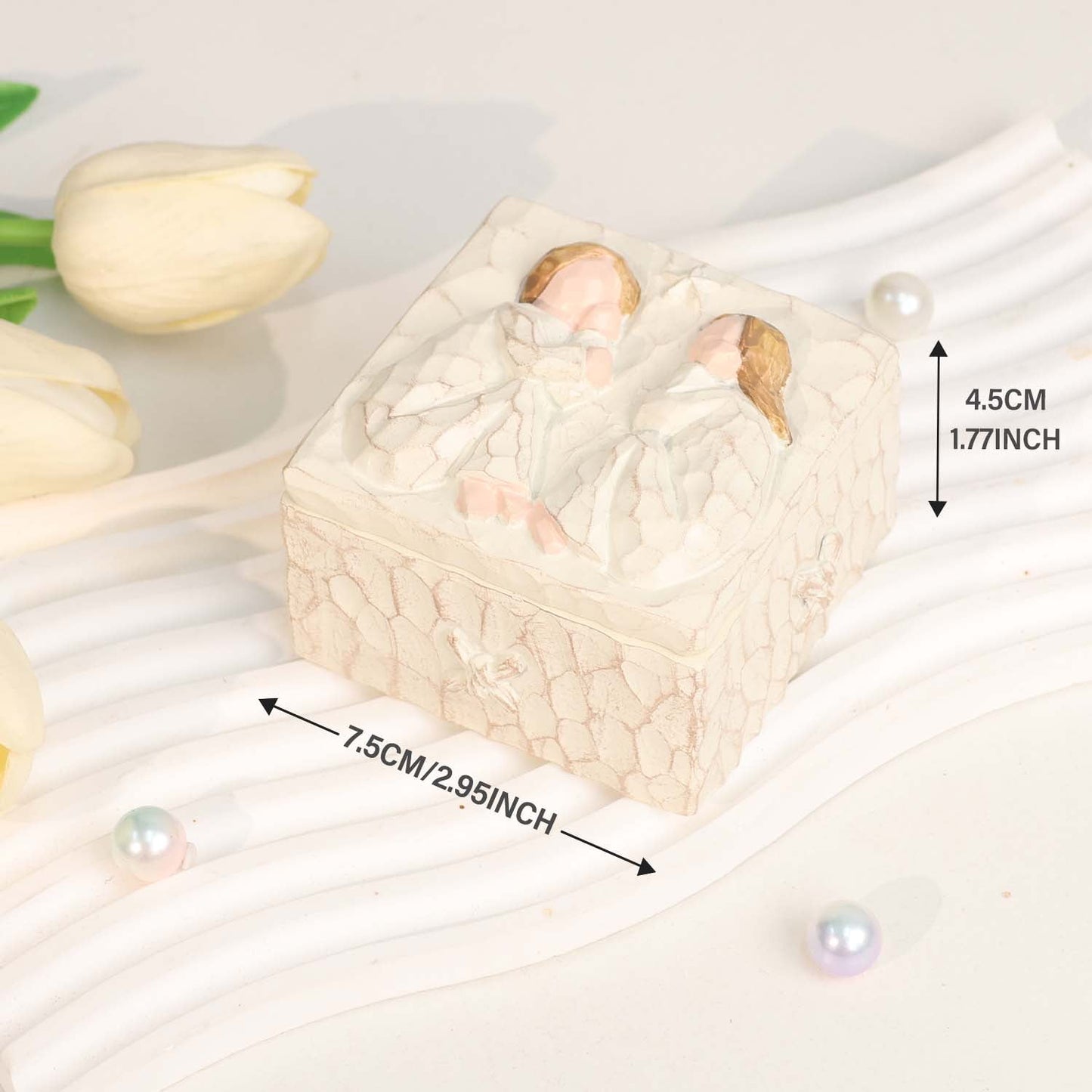 Ayieyill Friendship Keepsake Box for Women, Best Friend Gifts, Christmas Sister Gift, Hand-Painted Jewelry Box for Christian Gifts