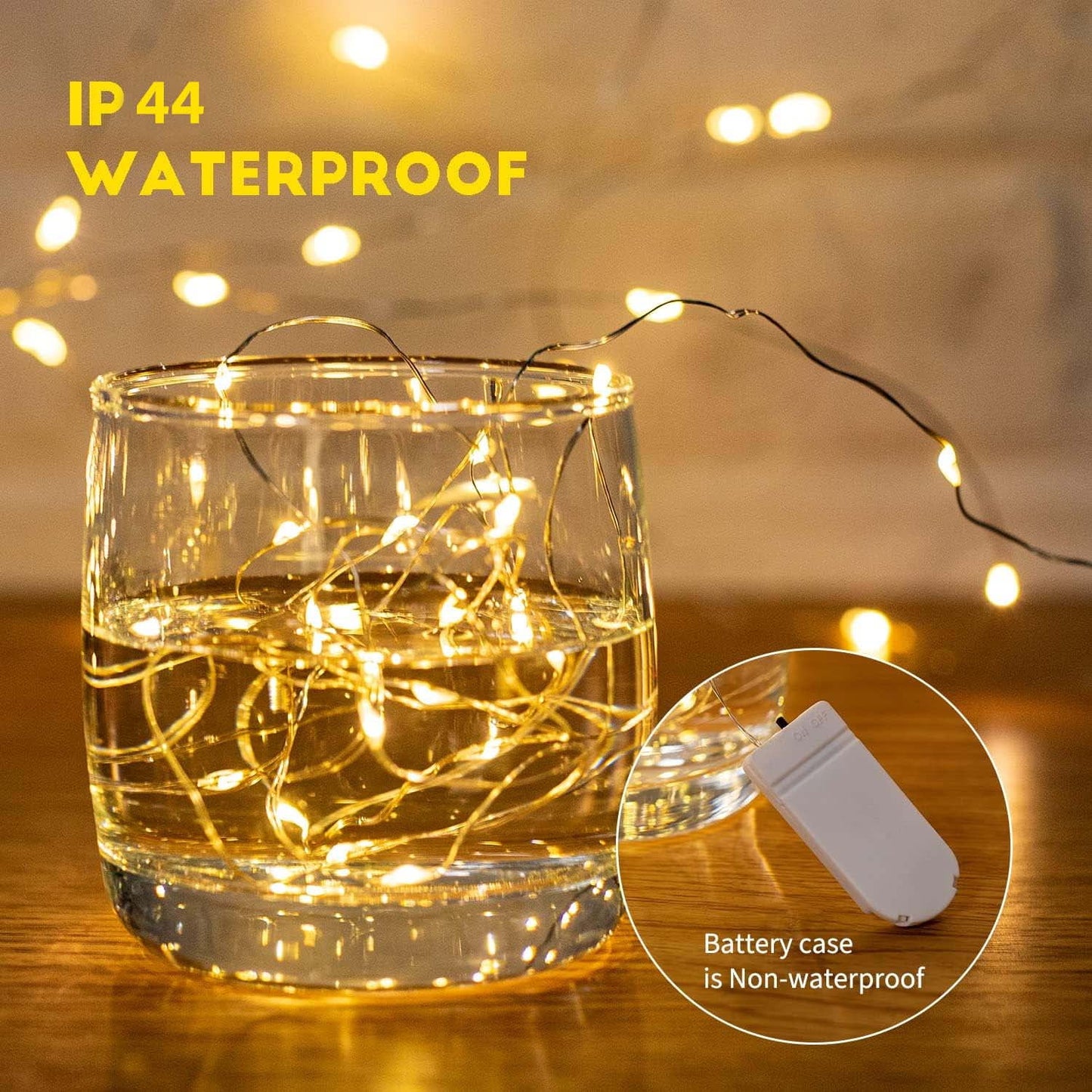 Ayieyill 12Pack Fairy Lights Battery Operated,10ft 30 LED Mini String Lights Waterproof Wire Lights Indoor, Warm White
